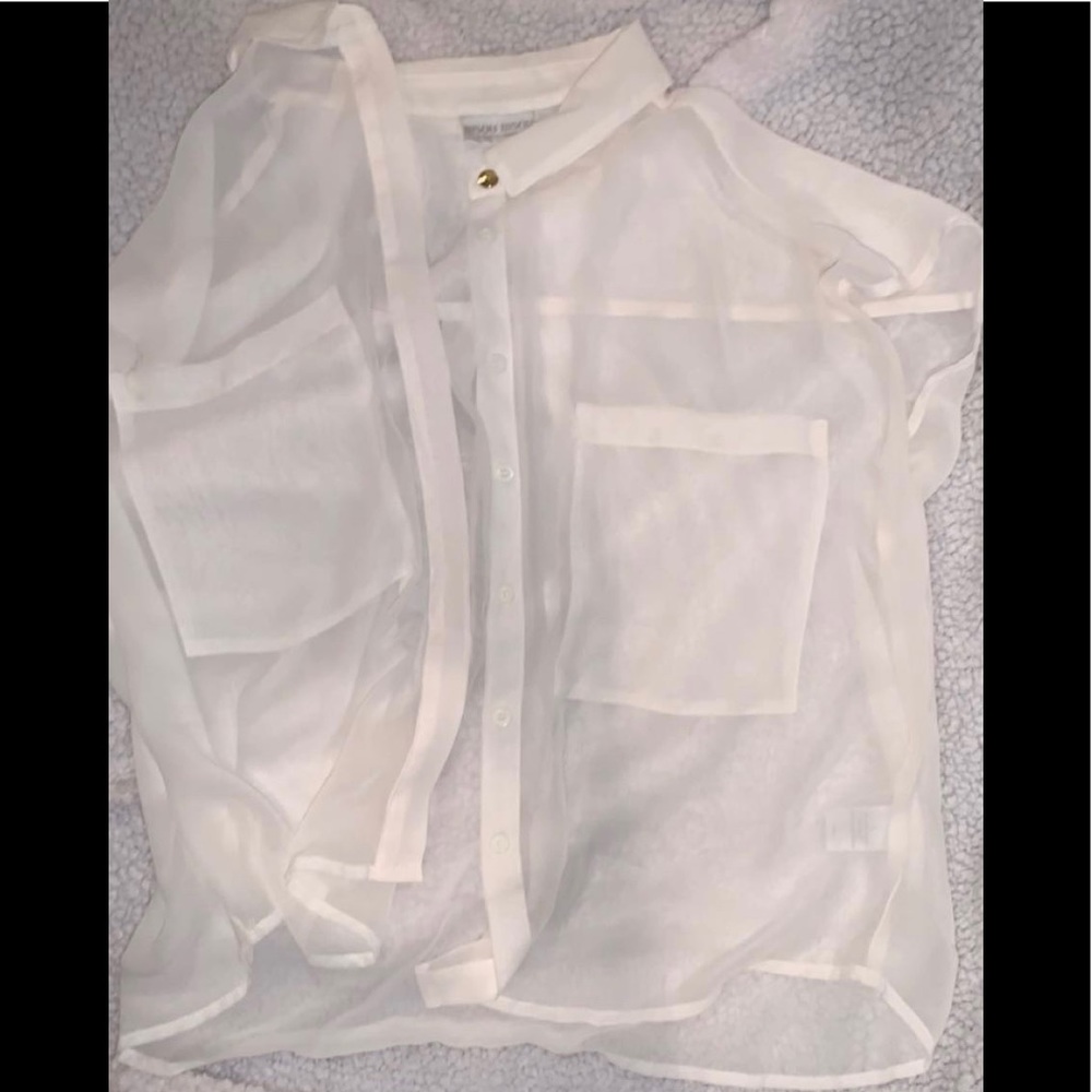 Sheer button up top